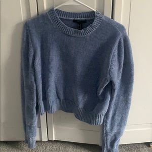 Blue velvet cropped sweater!